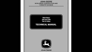 John Deere 240 and 250 Skid Steer Loader Manual