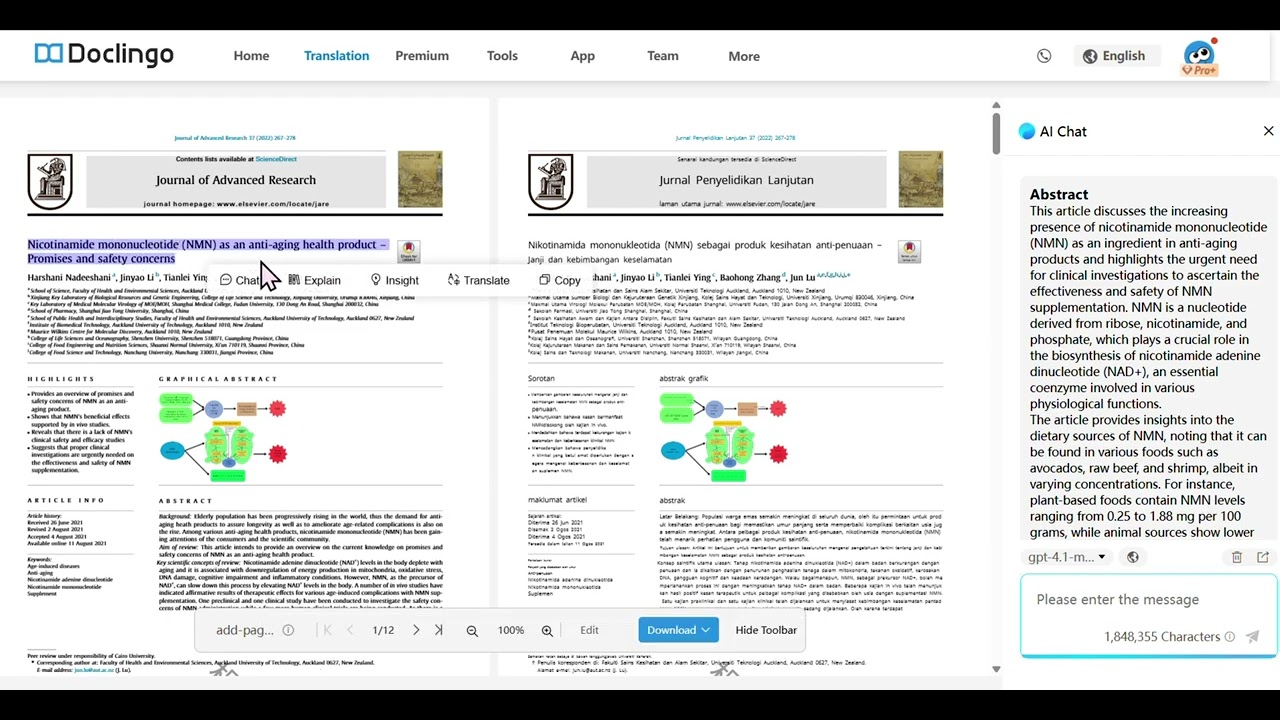 Doclingo Update: AI Translate, Explain, and Chat in One Click
