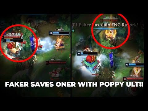 Faker Saves Oner with Poppy Ult!! | T1 Faker