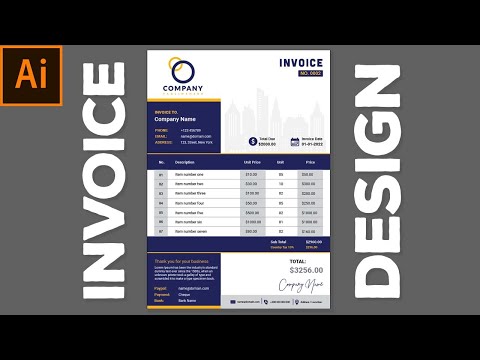 How to Create an Invoice Design in Adobe Illustrator CC