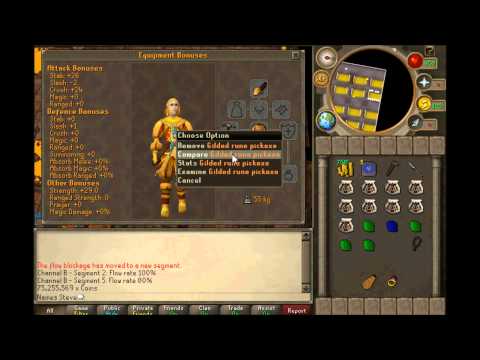 Runescape Full Gilded Mining Set
