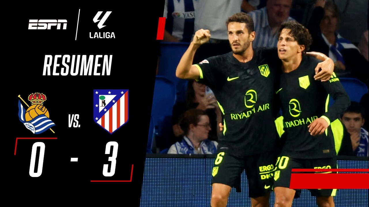 SIN JULIÁN ÁLVAREZ, EL COLCHONERO GOLEÓ EN SAN SEBASTIÁN | Real Sociedad 0-3 Atl. Madrid | RESUMEN