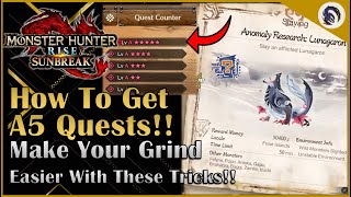 How to EASILY Unlock A5 Anomaly Quests | Sunbreak Title Update 1
