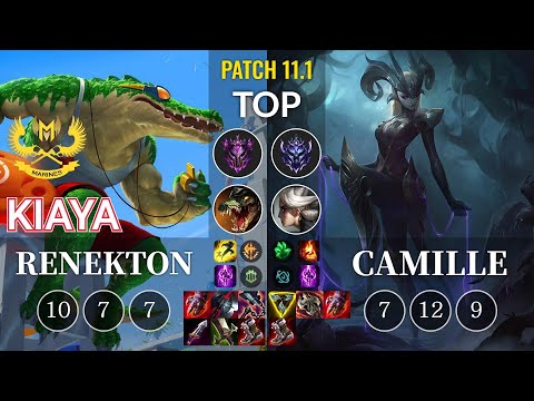 GAM Kiaya Renekton vs Camille Top - KR Patch 11.1