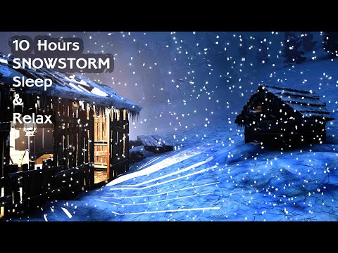 10 hours snowstorm blizzard in Italian Alps black screen - to help with sleep | Deep sleep