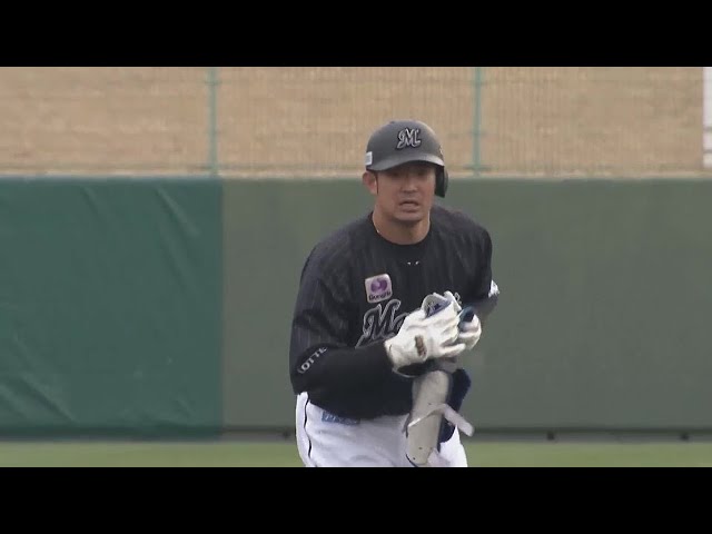 【8回表】怪我からの復活期すマリーンズ・吉田裕太がタイムリー2ベースヒット!! 2022年2月23日 オリックス・バファローズ 対 千葉ロッテマリーンズ