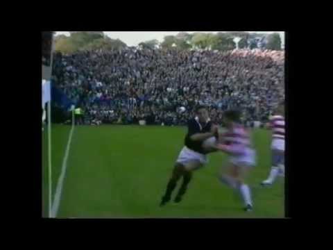 Eiji Kutsuki "kamikaze tackle" on Scott Hastings 1991 World Cup