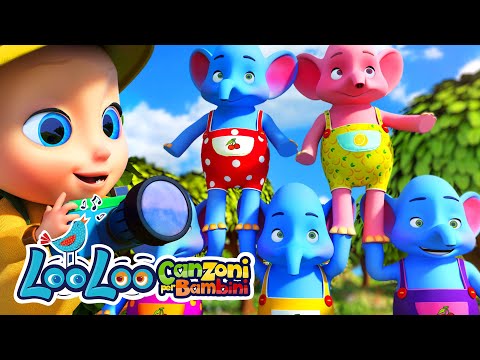 Un elefante si dondolava | Impara a contare con i 10 elefanti | Canzoni per bimbi di LooLoo Canzoni