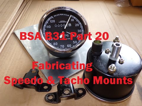 BSA B31 Restoration Part 20 Fabricating Speedo and Tacho Mounts