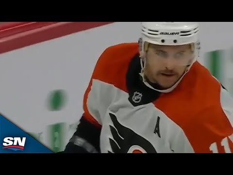 Flyers' Noah Cates Finds Travis Konecny With Fantastic Feed For Breakaway Goal