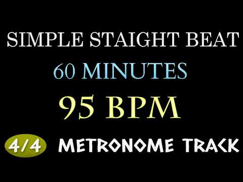 95 BPM Drum Loop - 1 HOUR ~ 4/4 Metronome Beat | Simple Straight Beat - Practice Tool - Drum Beat