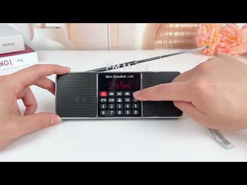 PRUNUS J-288 Portable Radio AM FM Radio with Bluetooth Speaker,Sleep Timer, Power-Saving Display