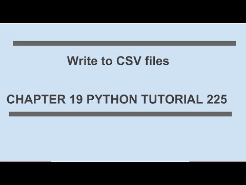 Learn Write to CSV File python tutorial 225 - Mind Luster