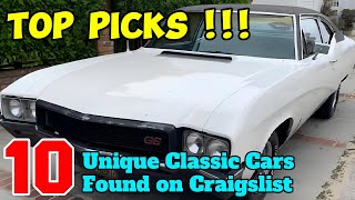 Top Picks: 10 Unique Classic Cars Found on Craigslist by Owner