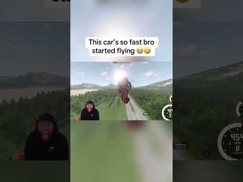 This car’s so fast bro started flying 😭🤣