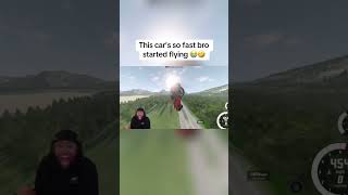 This car’s so fast bro started flying 😭🤣