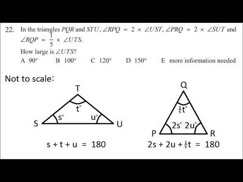 Q22 UKMT Junior maths challenge 2018 explained