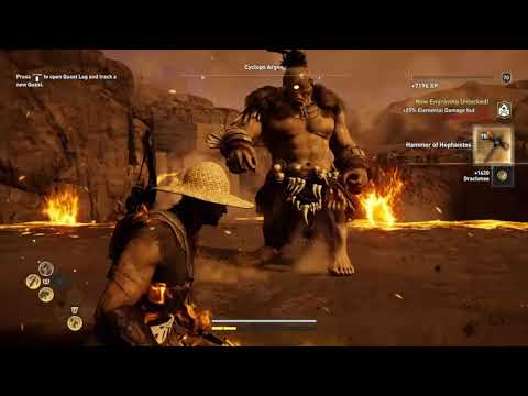 AC Odyssey new Cyclops Arges destroyed! 1 Shot kill almost :) Nightmare mode.