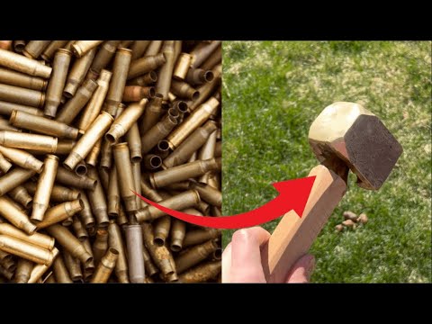 Forging a Brass Hammer out of Bullet Casings!