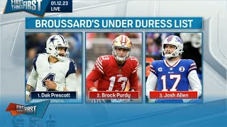 First Things First | Nick Wright says Broussard reveals who's Under Duress this week