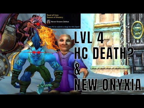 New Onyxia Test & Hardcore Level 4 Death! WoW Classic SoM PTR