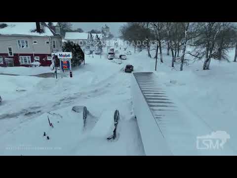 12-25-2022 Buffalo, NY Abandoned vehicles litter the metro after intense blizzard