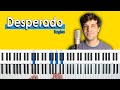 How To Play Desperado By Eagles ACCURATE Piano Tutorial Chord Chart