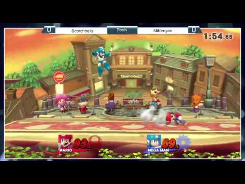 Smash 4: NHSSBV - MiKenyan (Megaman) Vs Scorchtrails (Mario) - RR Pools