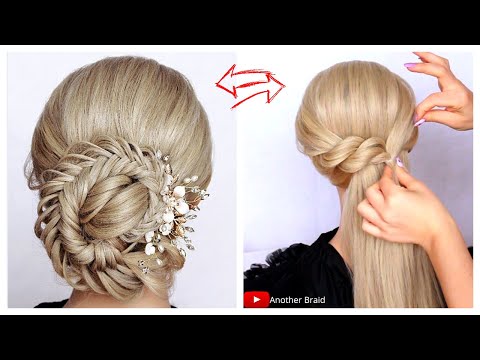 , title : '😱EASY UPDO  😱 Wedding Prom Updo Hair Tutorial by Another Braid #shorts'