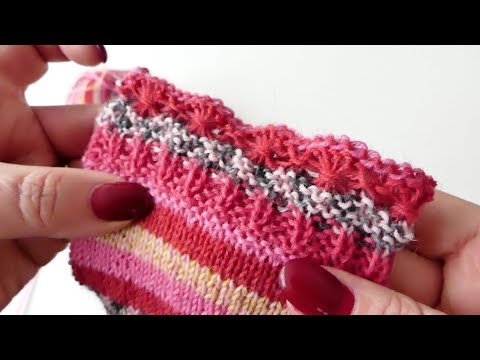 Knitted border knitted cuffs Margaritte - easy to knit from both sides