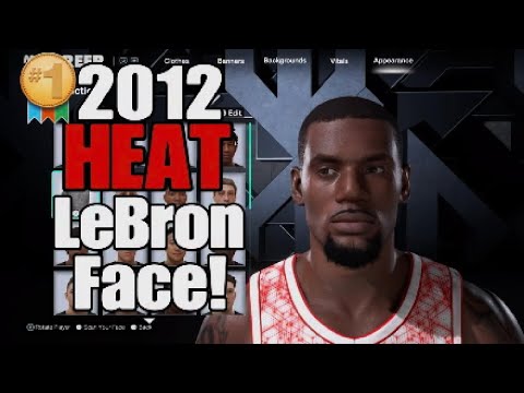 LeBron James Face Creation NBA 2K26 (Miami Heat 2012)