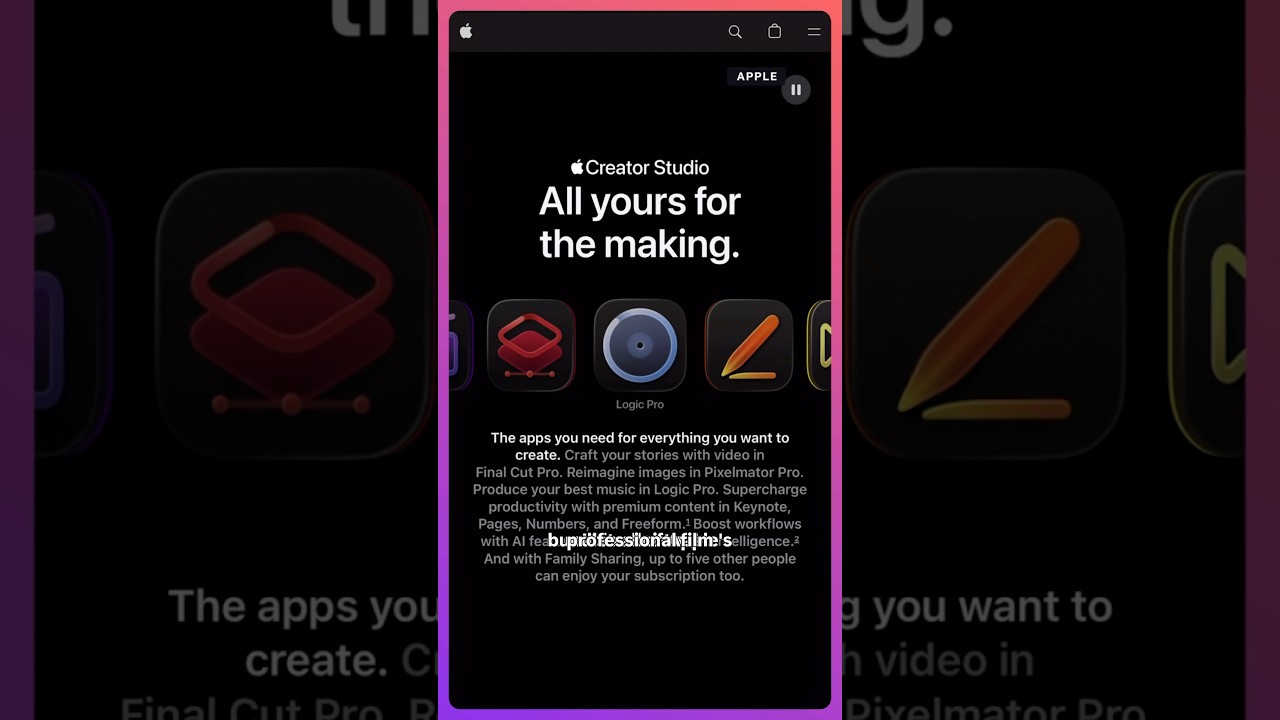 Move Over Adobe Creative Cloud, Apple Creator Studio Is Here