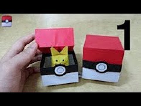 525 포켓몬 GO (포켓볼 상자)  2 - 1 색종이접기  Origami  pokeball 종이접기 Pokemon paper 摺紙 折纸 оригами 折り紙  اوريغامي