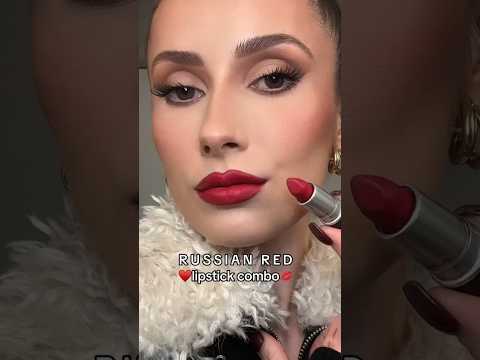 Russian Red Lipstick Combo 💋 #makeup #makeupartist #makeuptutorial #makeuptips #makeuplover