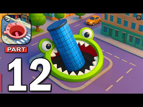 Hole.io - Gameplay Walkthrough Part 12 - Swallow Everything & Dominate the City (Android, iOS)