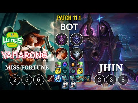 JAG Yaharong Miss Fortune vs Jhin Bot - KR Patch 11.1