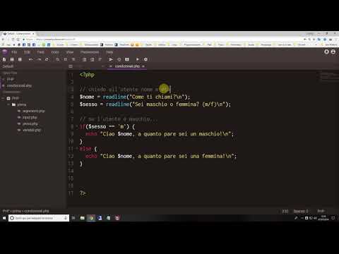 PHP: istruzioni condizionali