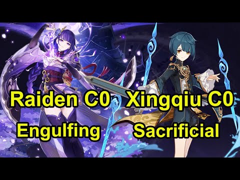 C0 Archons signature weapons & Heizou C3 double anemo spiral abyss floor 12 genshin impact