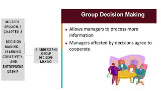MGT 201 Lesson May 18: Programmed and Non-Programmed Decisions.