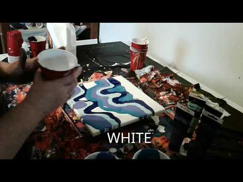 Acrylic Pour Painting, Swipe Technique, Fluid Art, T. Anderson Arts