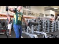 Aussie bodybuilder training at Gold's gym Venice