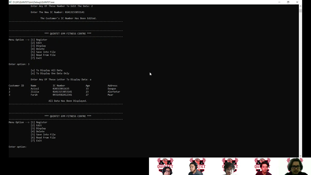 C++ Gym Registration Coding