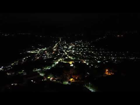 Vista aérea noturna - Água Branca, Alagoas