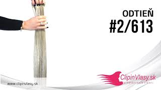 Clip-in vlasy seamless 60cm, 160g, #2/613 | popolavo-hnedý melír