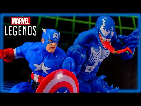 Marvel Legends Captain America vs Venom Gamerverse Capcom Superheroes Hasbro Action Figure Review
