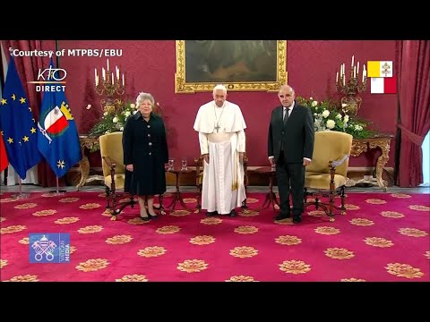 Visite de courtoisie du pape François au président de la République de Malte