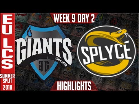 GIA vs SPY Highlights | EU LCS Summer 2018 Week 9 Day 2 | Giants vs Splyce
