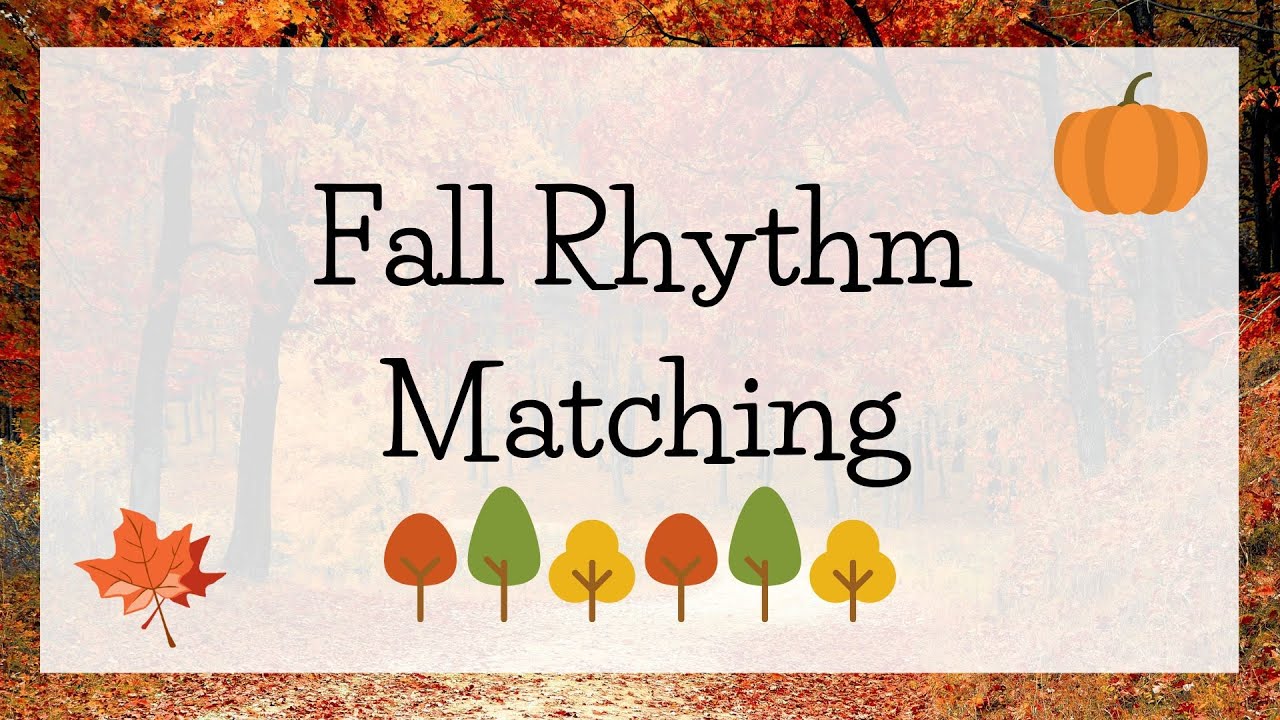 Fall Rhythm Matching - Quarter and Eighth Notes - Fall Activity for Elementary Music