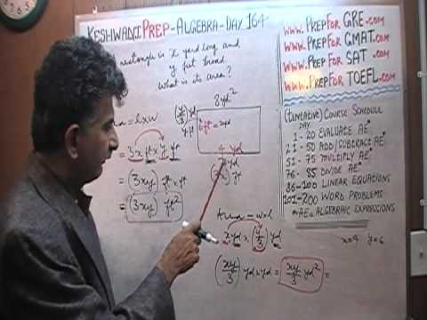 Algebra Help Day 164 Word Problems - Prep Tutor via Skype - ACT, SAT, GRE, GMAT, TEAS, TOEFL