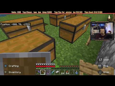 Minecraft 'Chill Stream' Dec  9, 2019 pt1   Finishing the Inventory Management